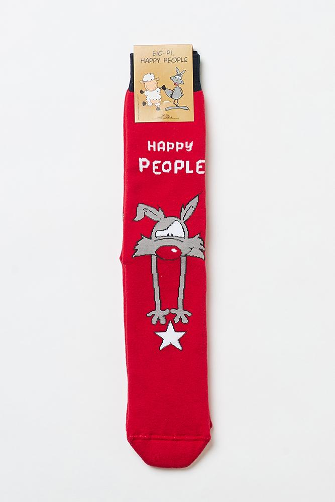 CALZINI BAMBINI ROSSO 6867 NATALE HAPPY PEOPLE